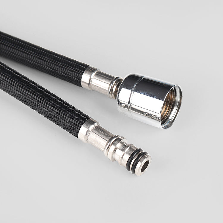 Double-headed metal braided hose