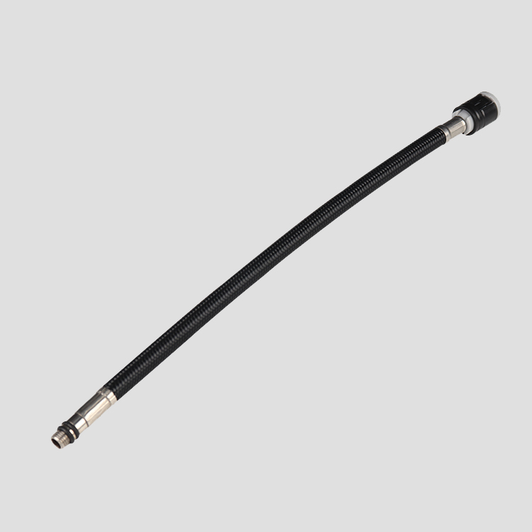 Double-headed metal braided hose