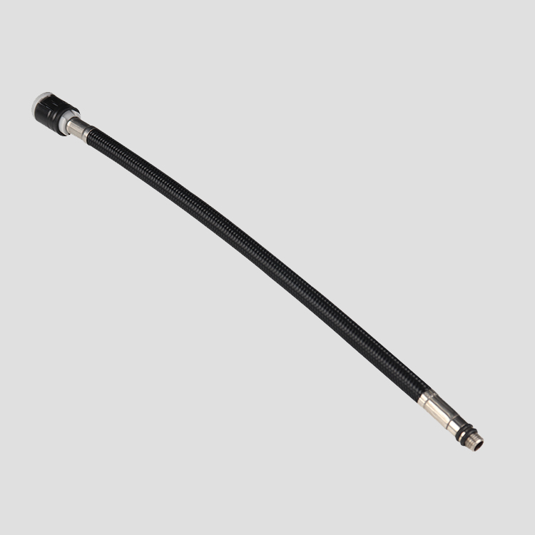 Double-headed metal braided hose