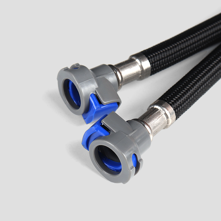 Double-headed metal braided hose